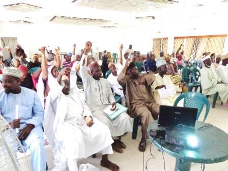 Participants displaying their PVCs